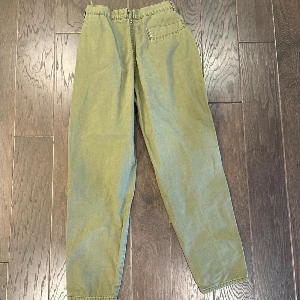 Women's Vintage 80’s Olive Green Cropped Pants - Picture 6 of 8